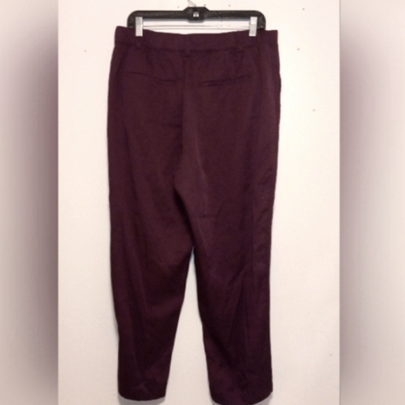 LOFT Deep Burgundy Women's Trousers - Picture 3 of 6